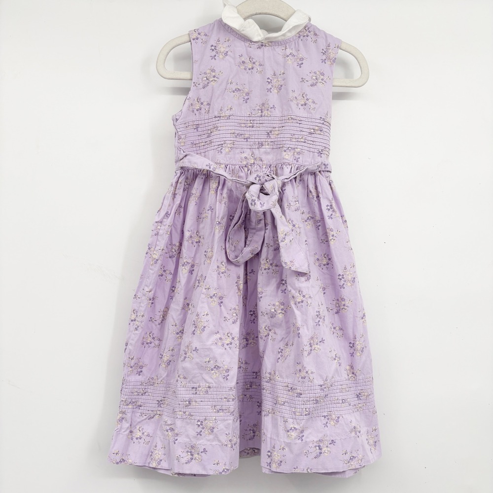 Laura‎ Ashley Toddler Girls Vintage Lavender Floral Cottagecore Prairie Dress 3T